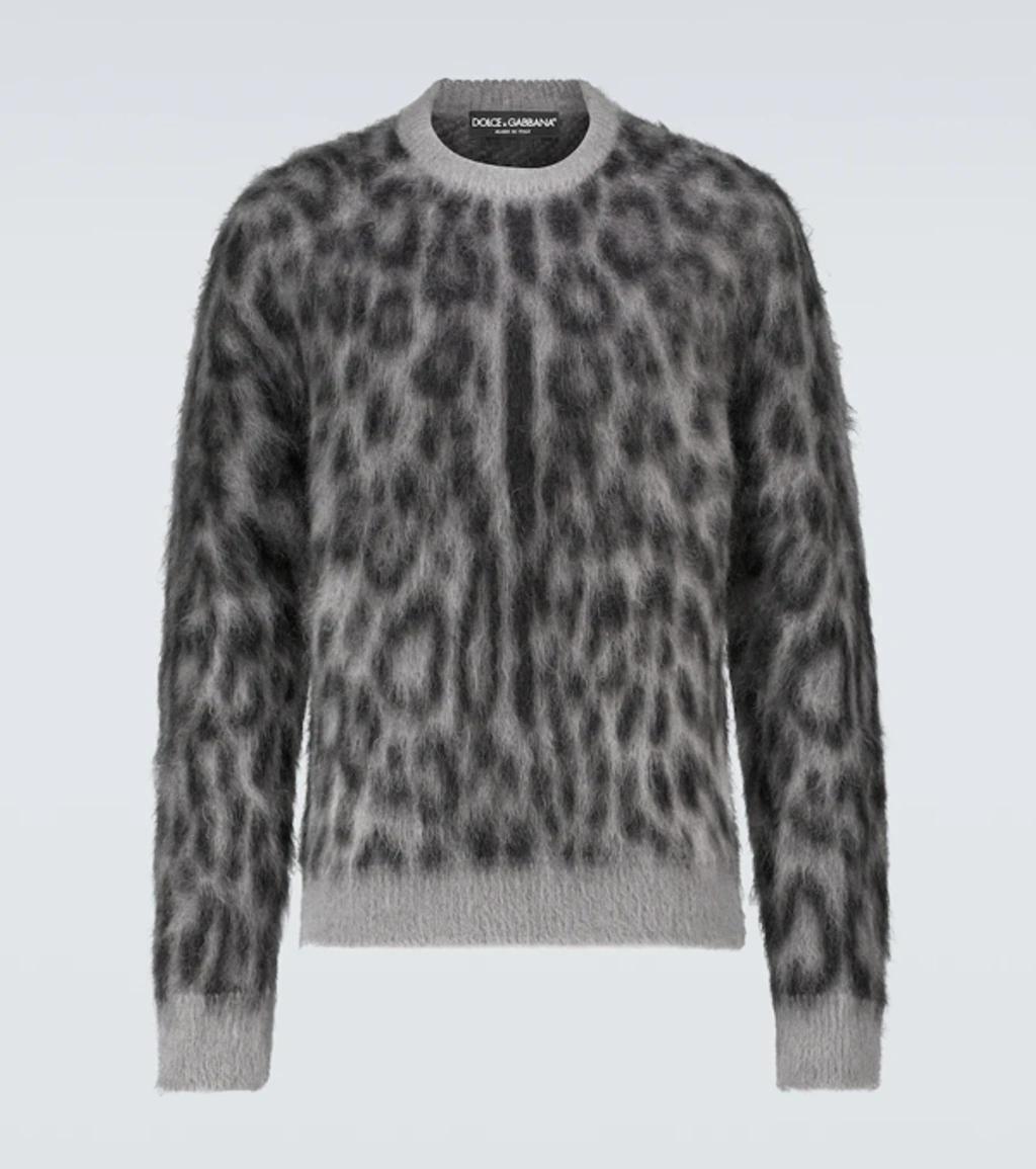 Animalier Print Mohair And Wool Sweater In Multicolor Product Image