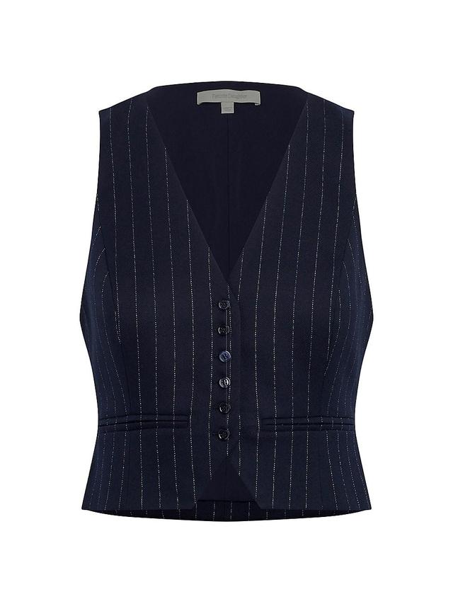 Womens The Favorite Pinstriped Crop Vest Product Image