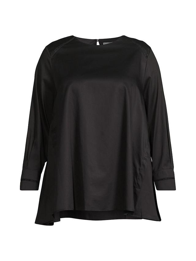 Womens Isolde Cotton Sateen Tunic Blouse Product Image