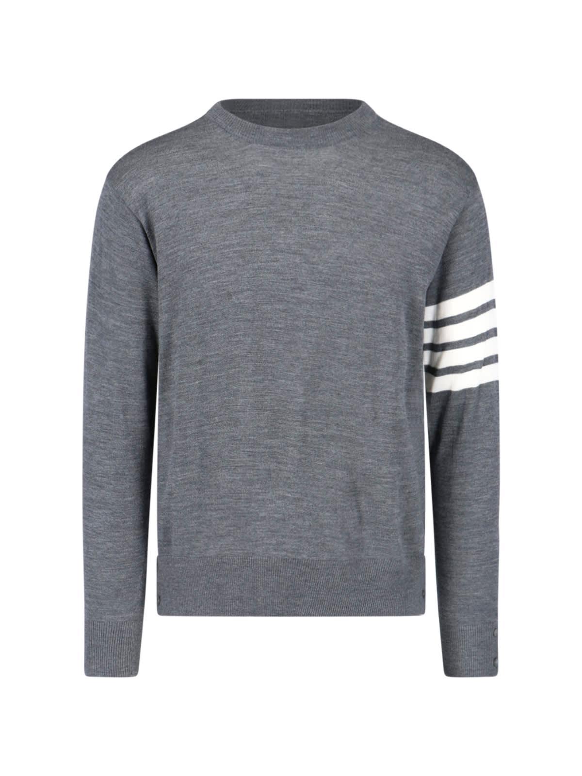 THOM BROWNE 4- Bar Sweater In Gray Product Image