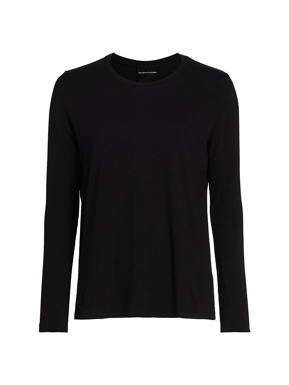 Soft Touch Pleated Crewneck Pullover Product Image