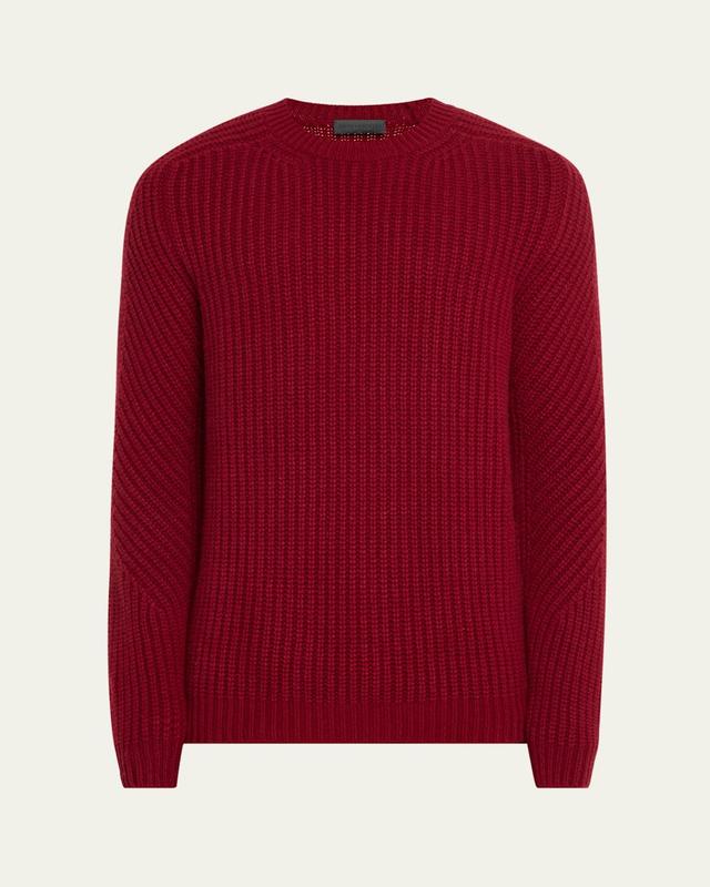 Mens Cashmere Stocking Stitch Crewneck Sweater Product Image