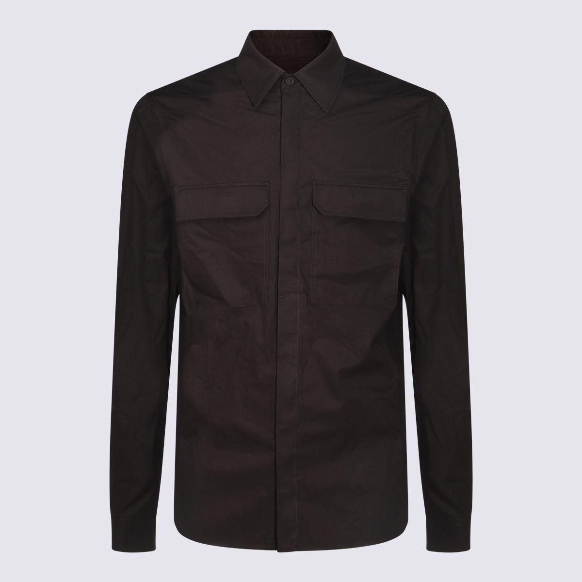 RICK OWENS Black Work Shirt Product Image