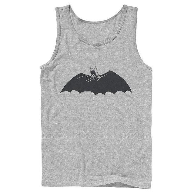 Mens DC Comics Batman Side Portrait Logo Tank Top Athletic Grey Product Image