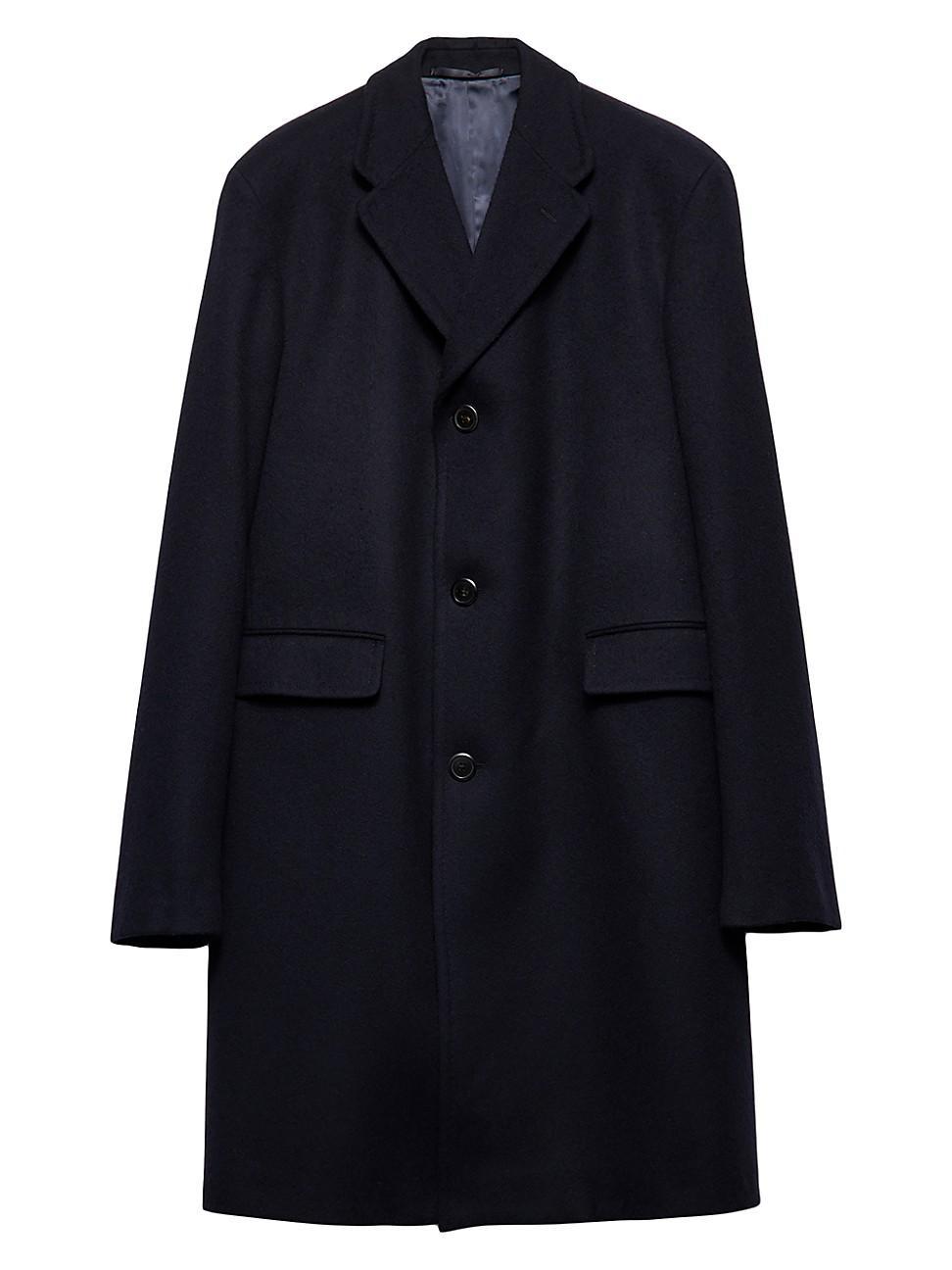 Mens Single Breasted Wool Coat Product Image