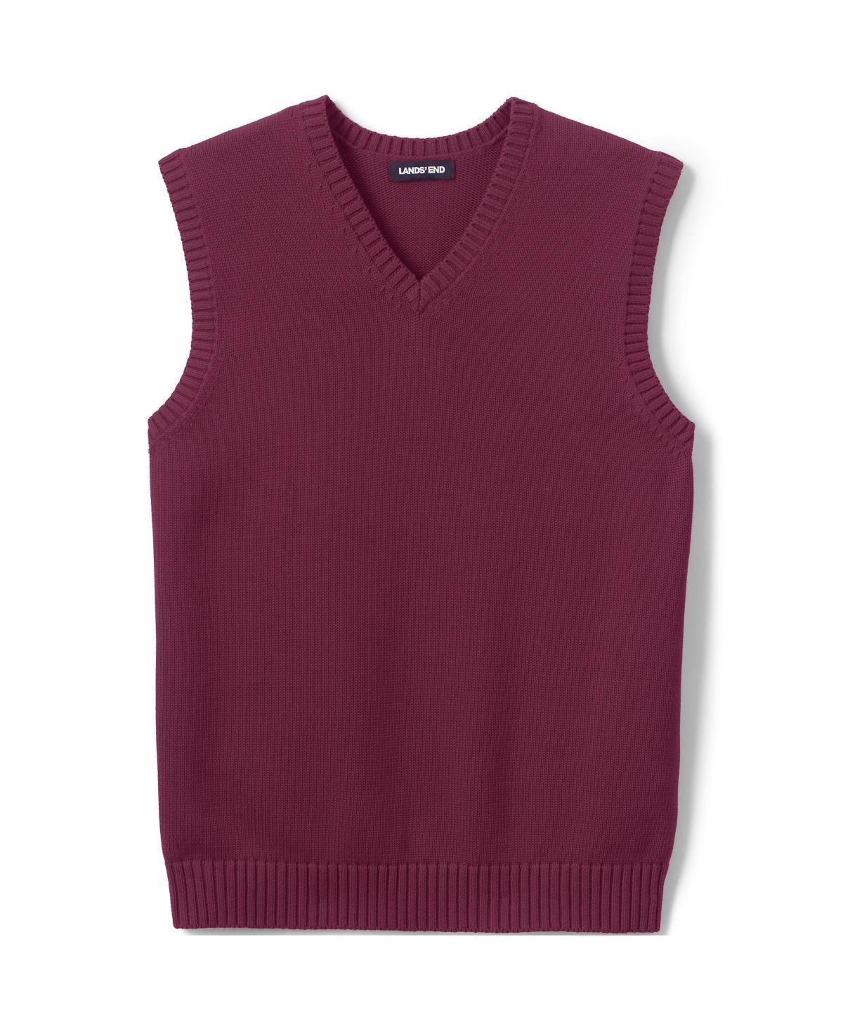 Lands End Mens School Uniform Cotton Modal Sweater Vest Product Image