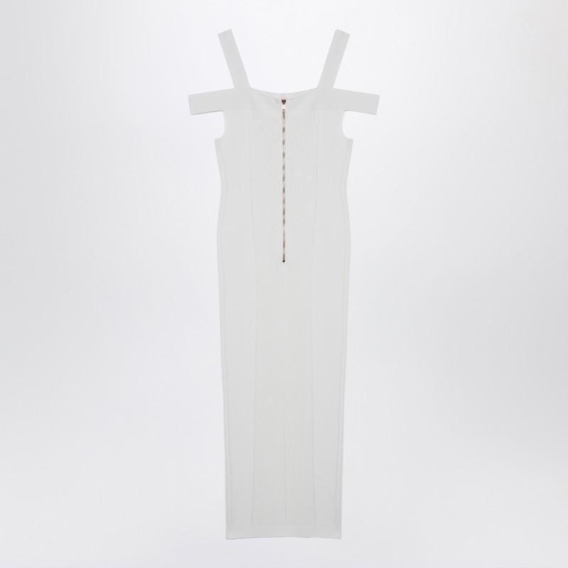 Knit Dress With Double Straps In White Product Image