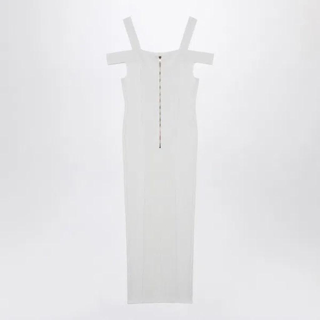 Knit Dress With Double Straps In White Product Image