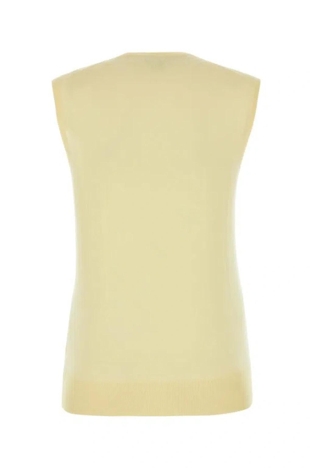 Vneck Cashmere Giallo-s Nd  Female In Yellow Product Image