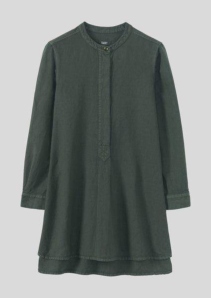 Elena Cotton Linen Tunic Shirt | Dusted Khaki Product Image