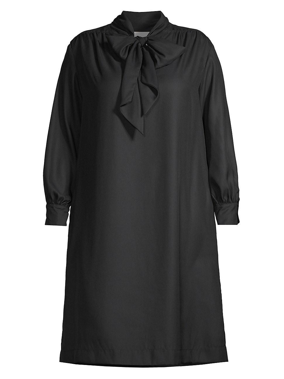 Womens Oversized Tie-Neck Midi-Dress product image