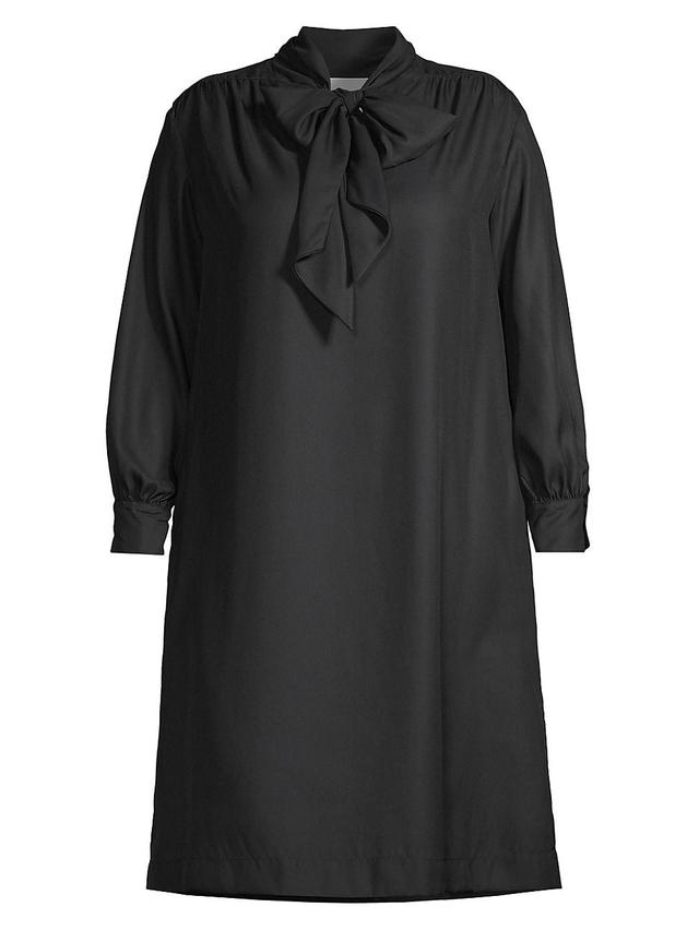 Womens Oversized Tie-Neck Midi-Dress Product Image