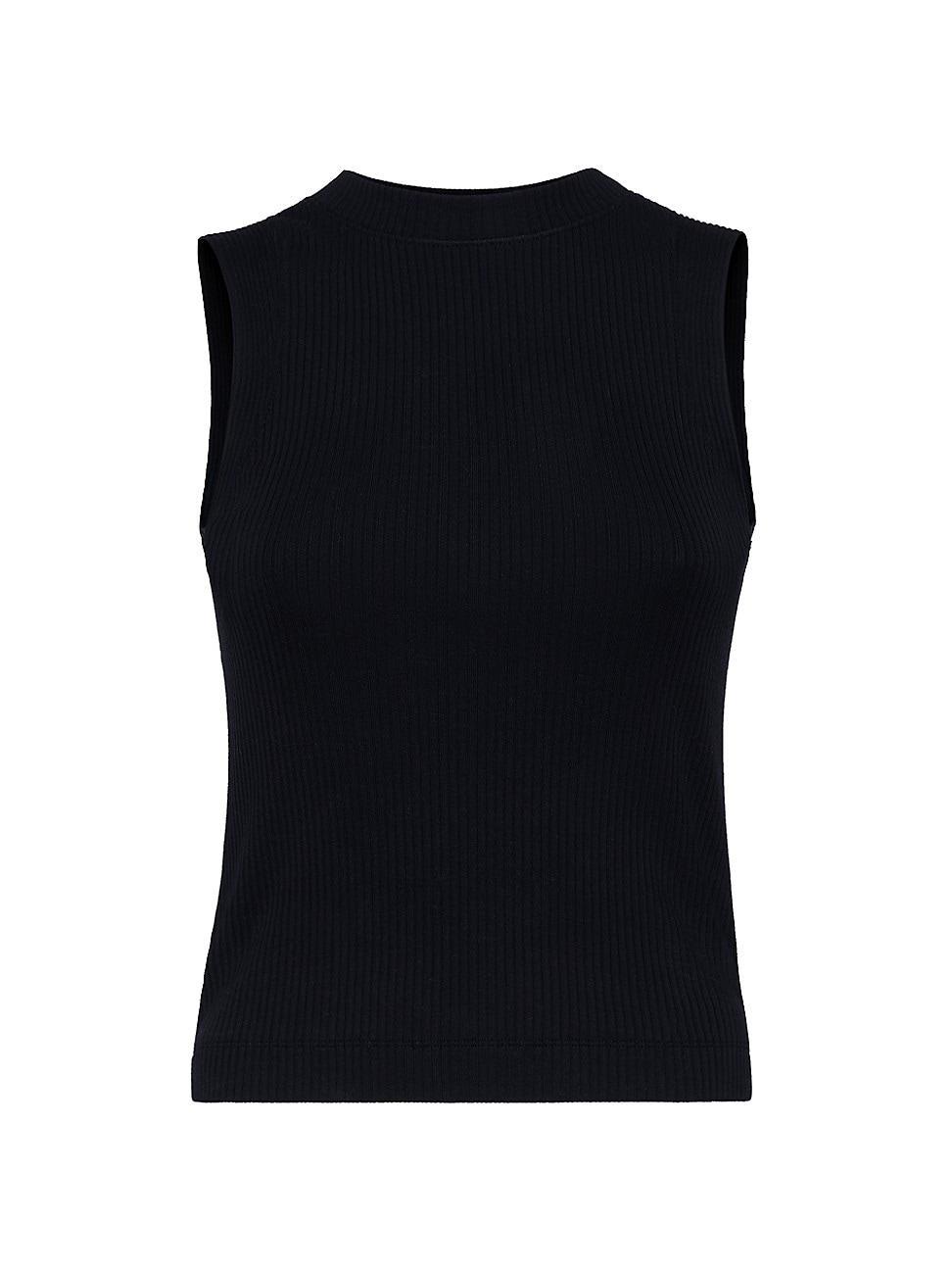 Womens Cotton Ribbed Jersey Top With Monili product image