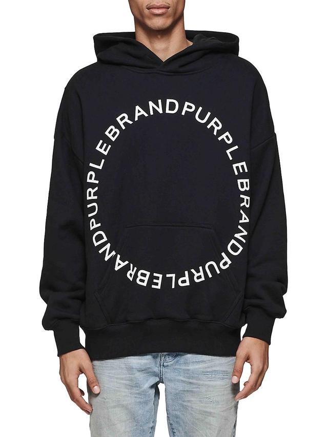 Mens Logo Print Fleece Hoodie Product Image