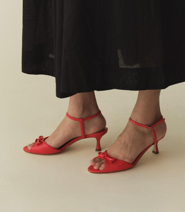 ARIANNA PEEP TOE HEEL -- FUEGO NAPPA Product Image