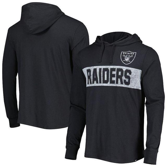 Mens 47 Black Las Vegas Raiders Field Franklin Hooded Long Sleeve T-Shirt Product Image