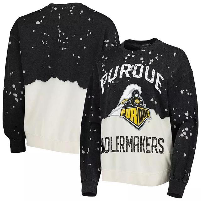 Womens Gameday Couture Purdue Boilermakers Twice As Nice Faded Dip-Dye Pullover Long Sleeve Top Product Image