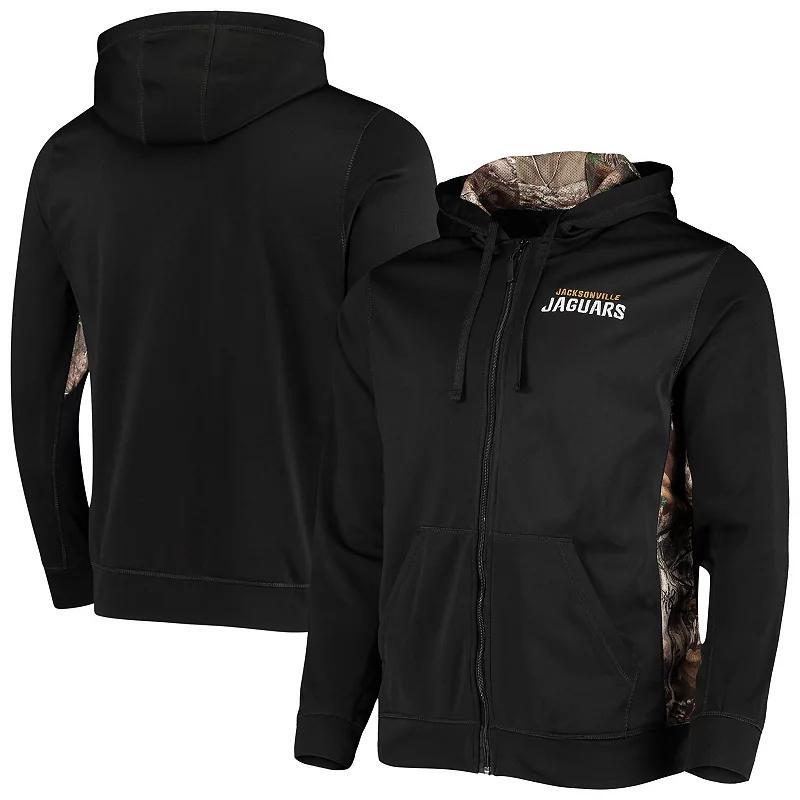 Mens Dunbrooke Black/Realtree Camo Jacksonville Jaguars Decoy Tech Fleece Full-Zip Hoodie Product Image