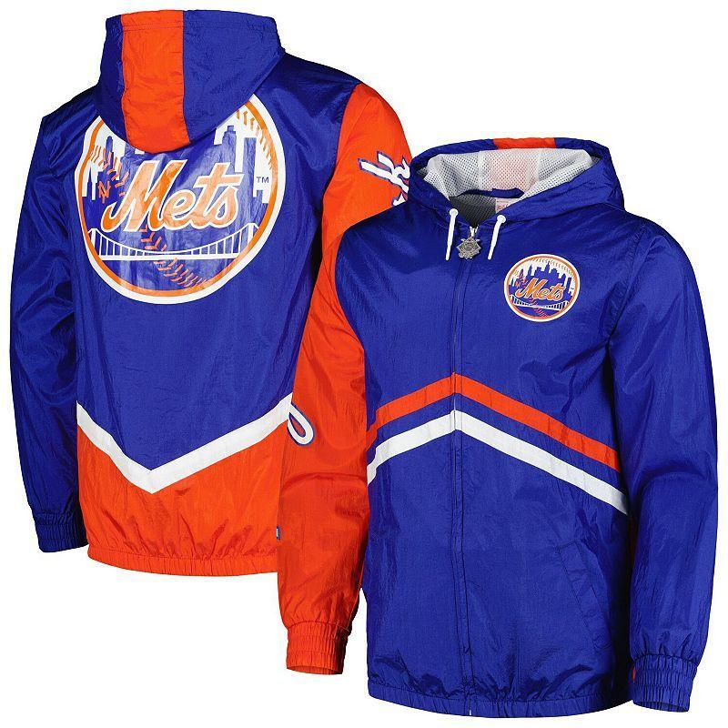 Mens Mitchell & Ness Royal New York Mets Undeniable Full-Zip Hoodie Windbreaker Jacket Product Image