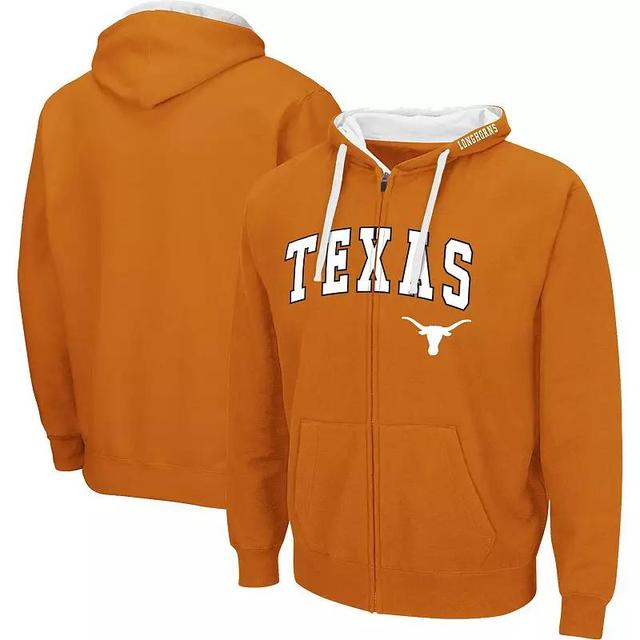 Mens Colosseum Texas Texas Longhorns Big & Tall Full-Zip Hoodie Product Image