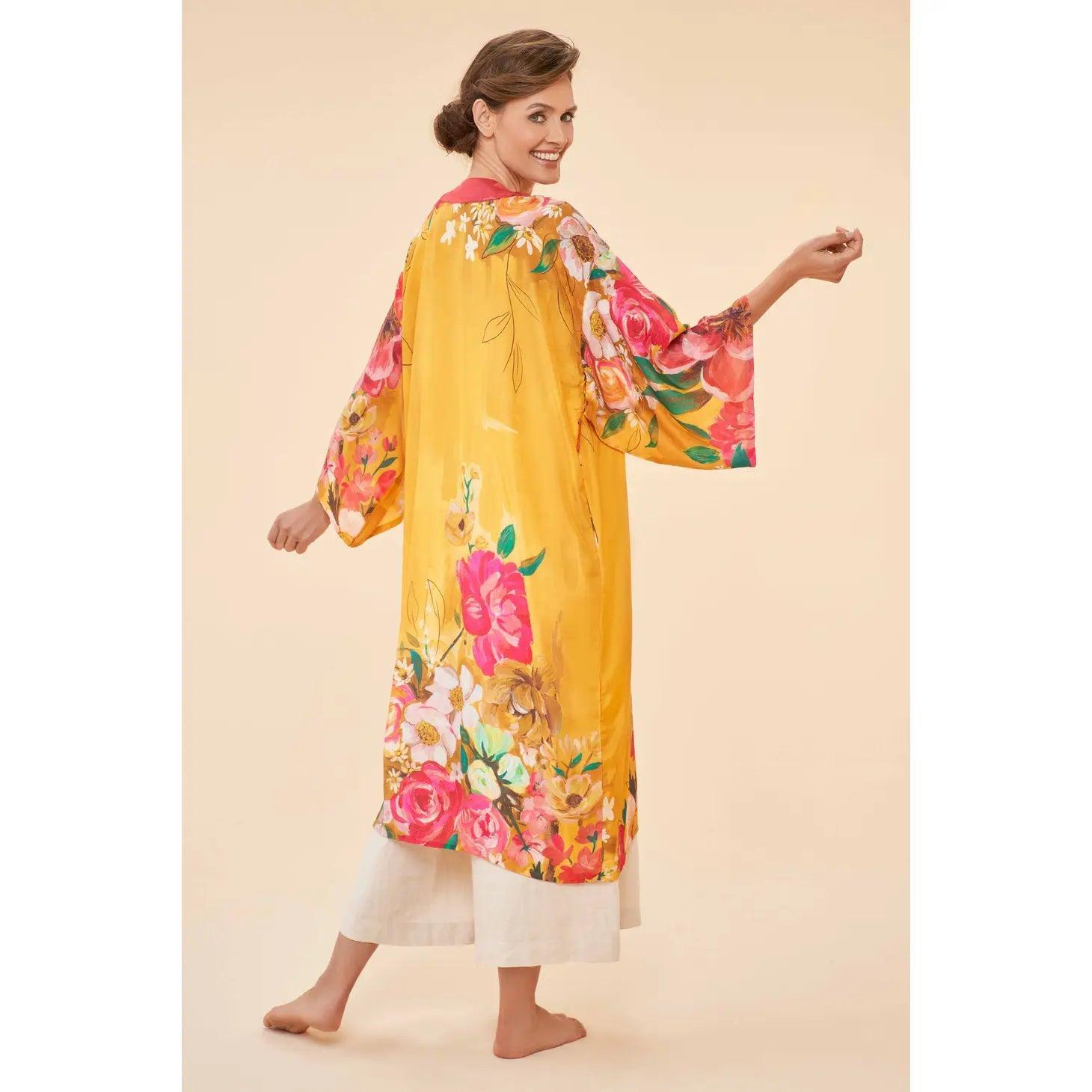 Distressed Floral Kimono Gown Product Image