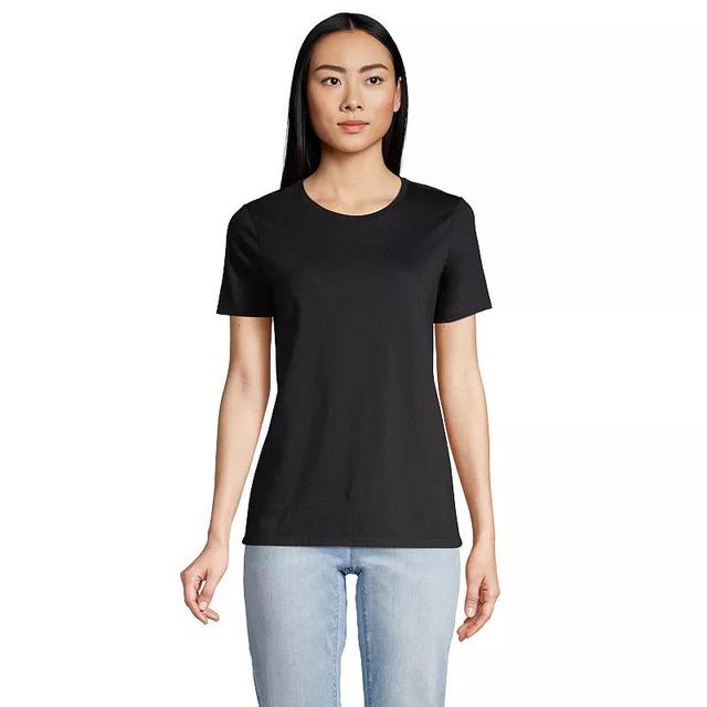 Petite Lands End Relaxed-Fit Supima Cotton Crewneck Tee, Womens Product Image