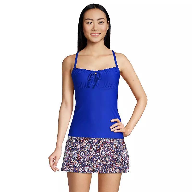 Womens Lands End UPF 50 Tie-Front Underwire Tankini Swim Top Product Image