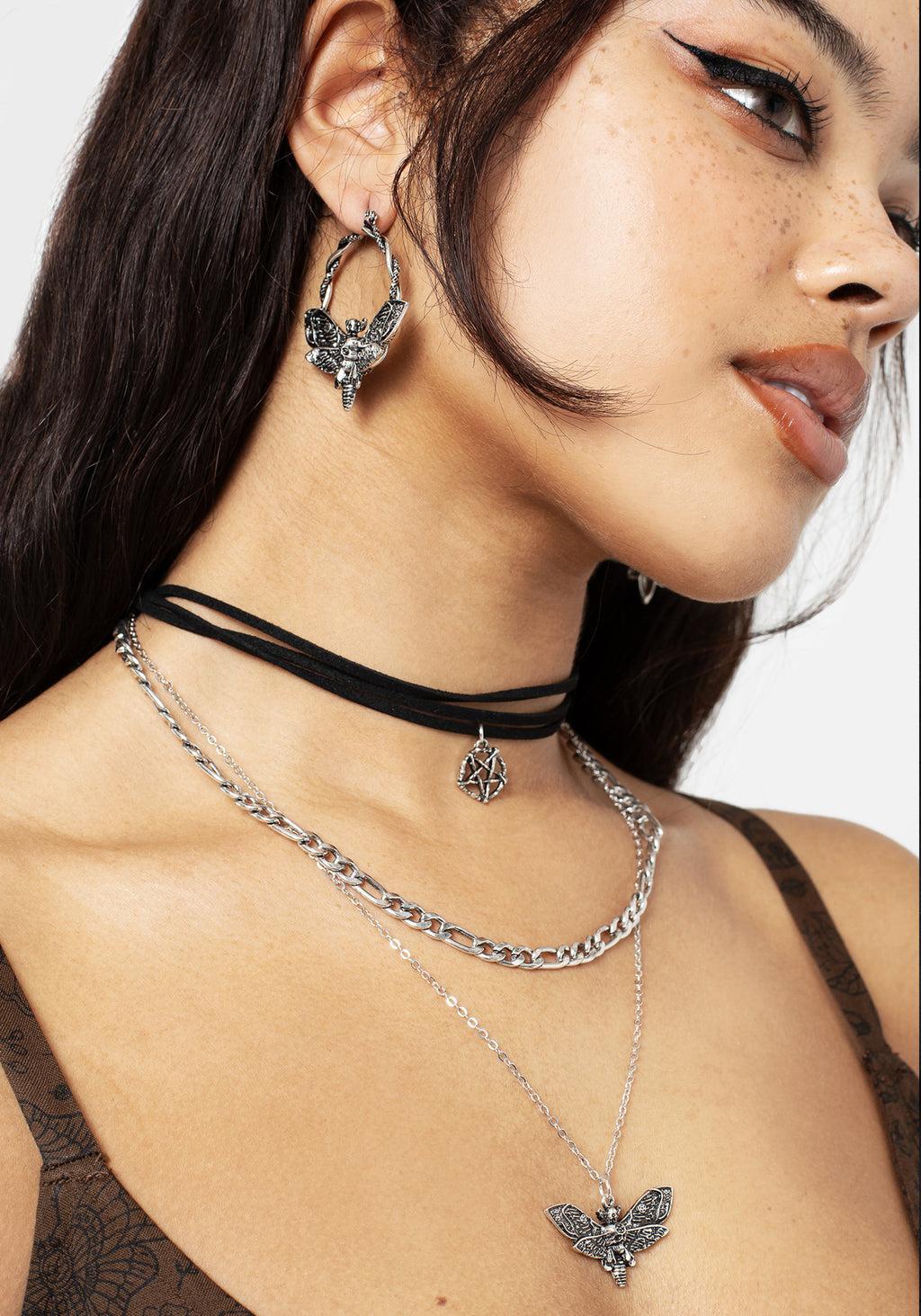 Mortmoth Layered Choker Necklace Product Image