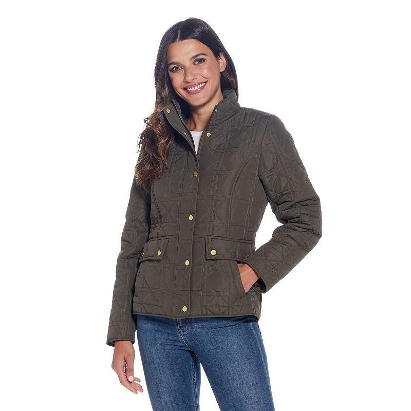 Dusty Olive Modern Quilted Barn Jacket - Women & Plus Product Image