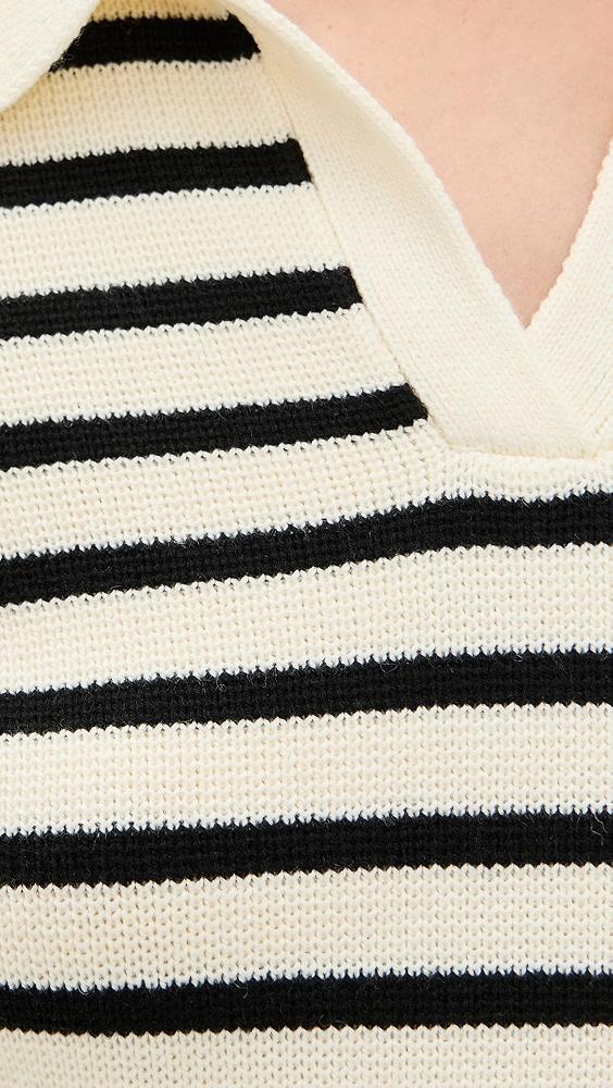 endless rose Striped Knit Collared Sweater | Shopbop Product Image