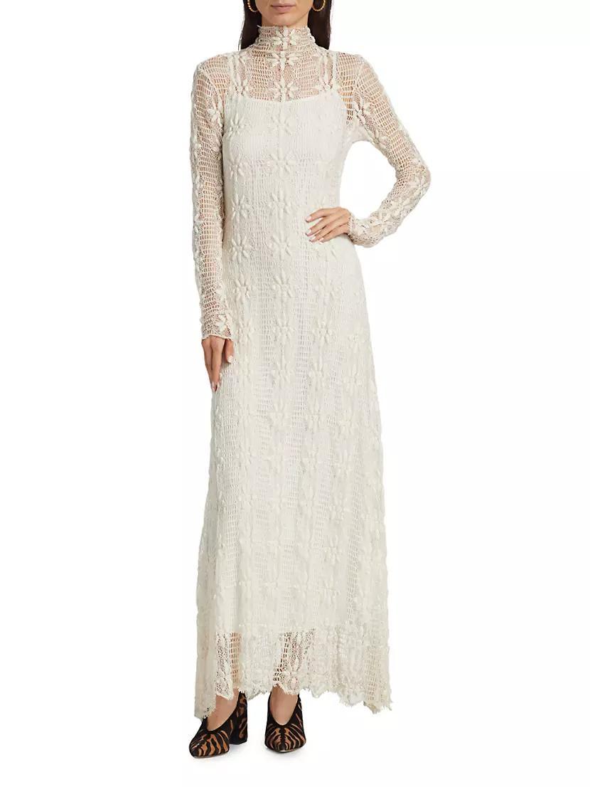 Talia Botanical Lace Maxi Dress Product Image