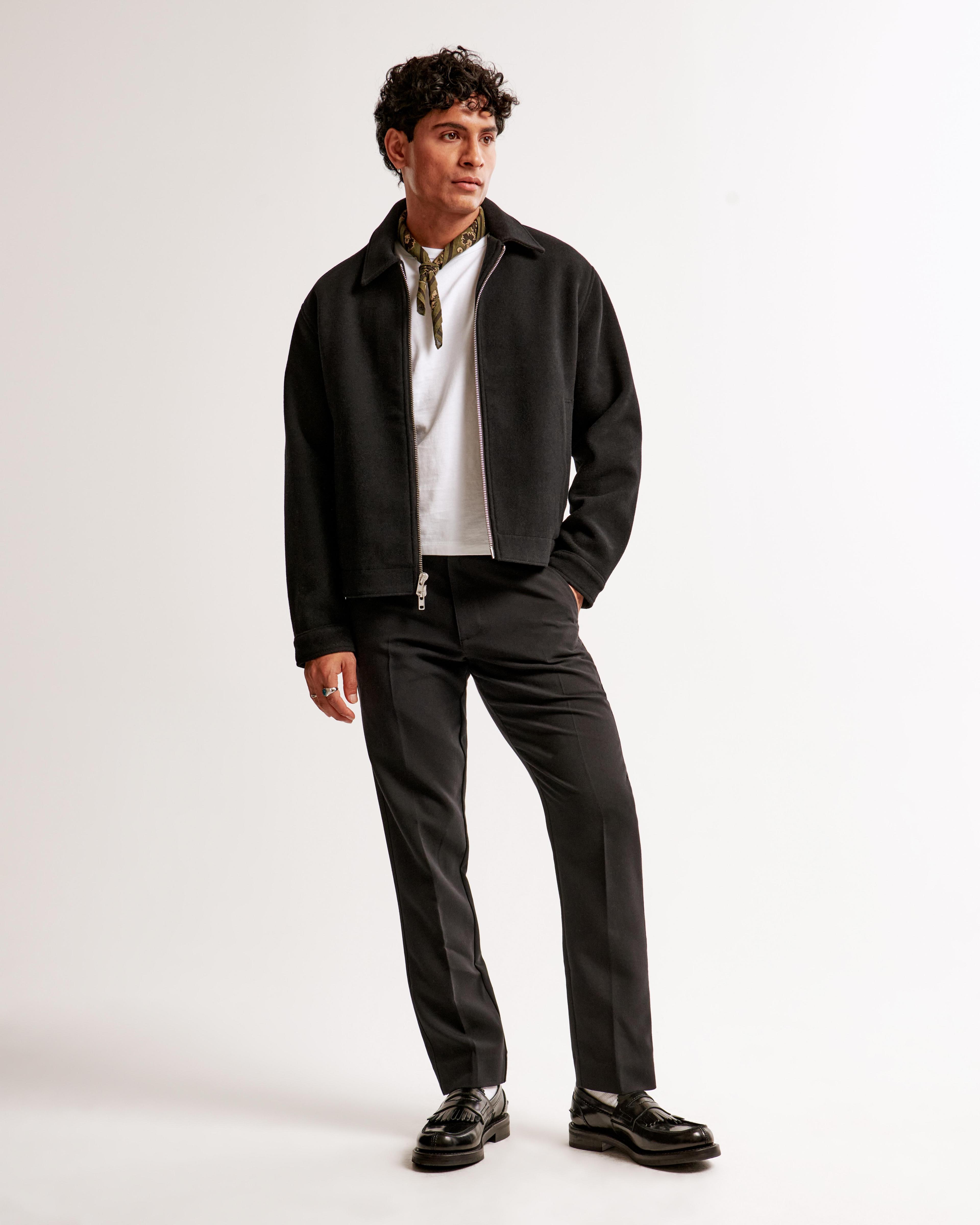 Cropped Dressy Zip Jacket Product Image