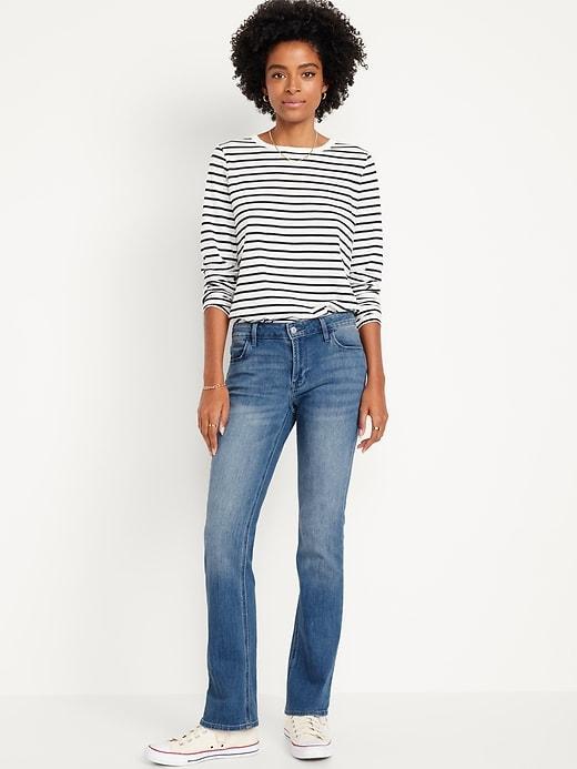 Mid-Rise Wow Boot-Cut Jeans Product Image