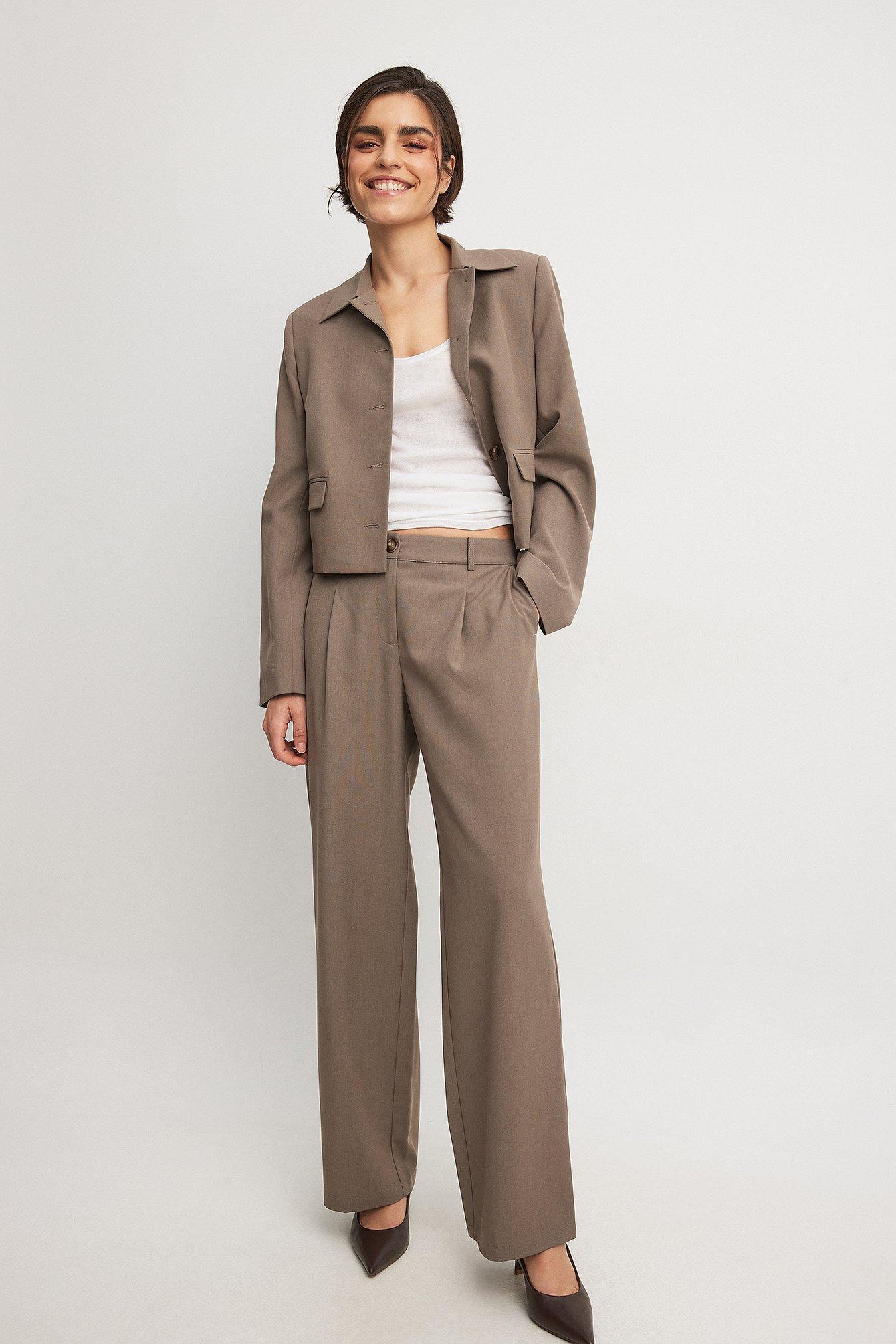 Tailored Low Waist Pants Product Image