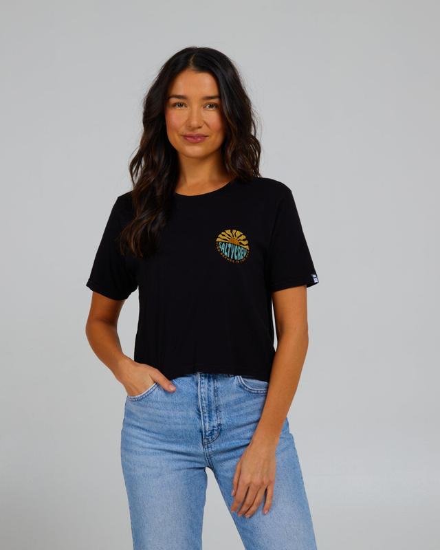 Sun Days Crop Tee - Black Female Product Image