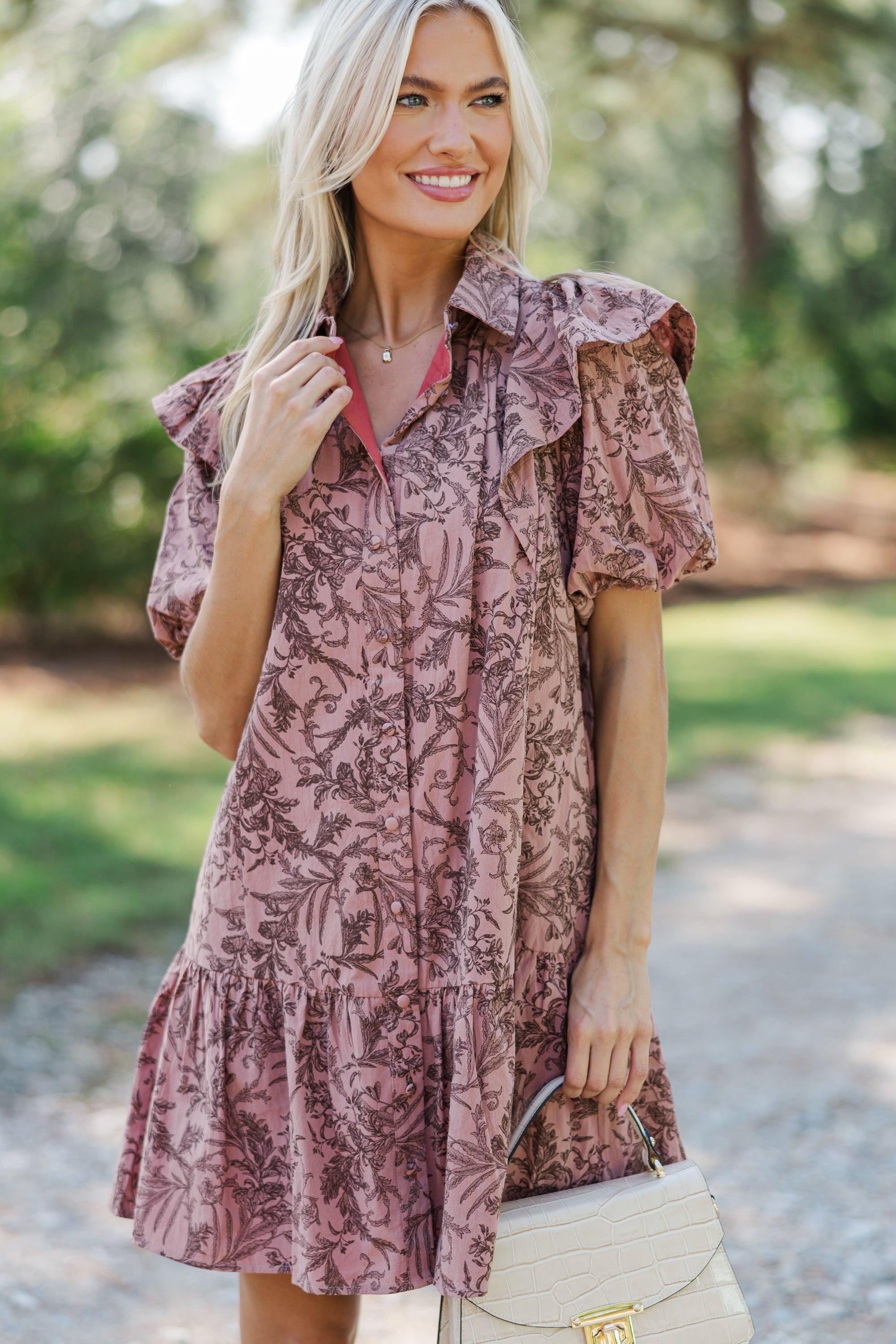 Always The Story Mauve Floral Dress Female Product Image