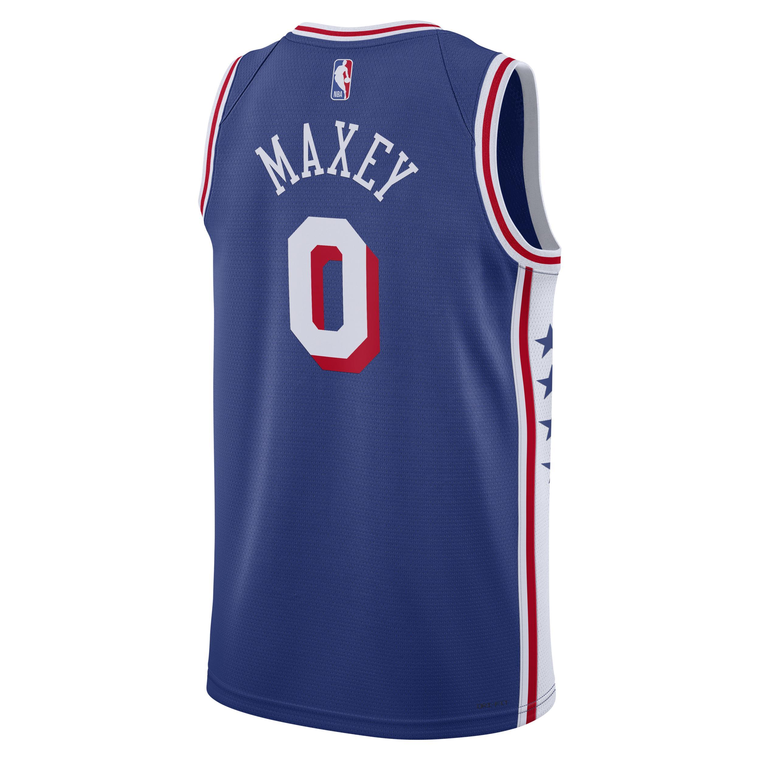 Unisex Nike Tyrese Maxey Royal Philadelphia 76ers Swingman Jersey - Association Edition, Adult Unisex Product Image