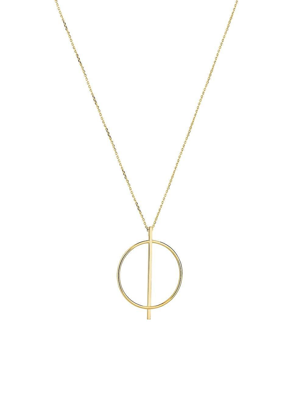 Womens 14K Yellow Gold Gallery Pendant Necklace Product Image