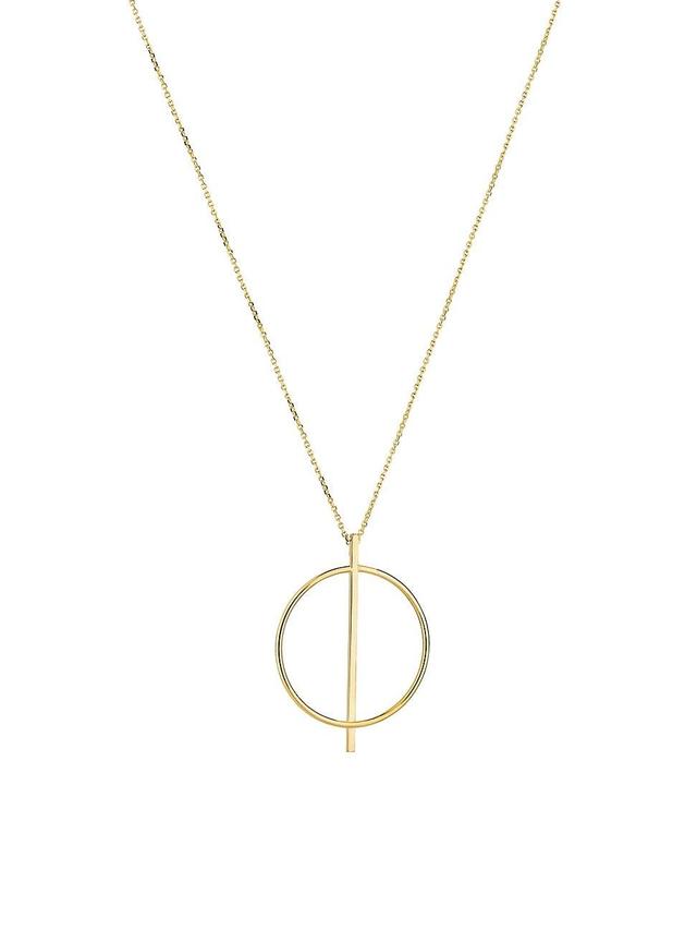 Womens 14K Yellow Gold Gallery Pendant Necklace Product Image