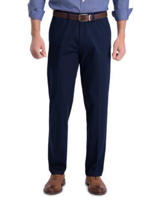 Haggar Mens Iron Free Premium Khaki Straight-Fit Flat-Front Pant Product Image