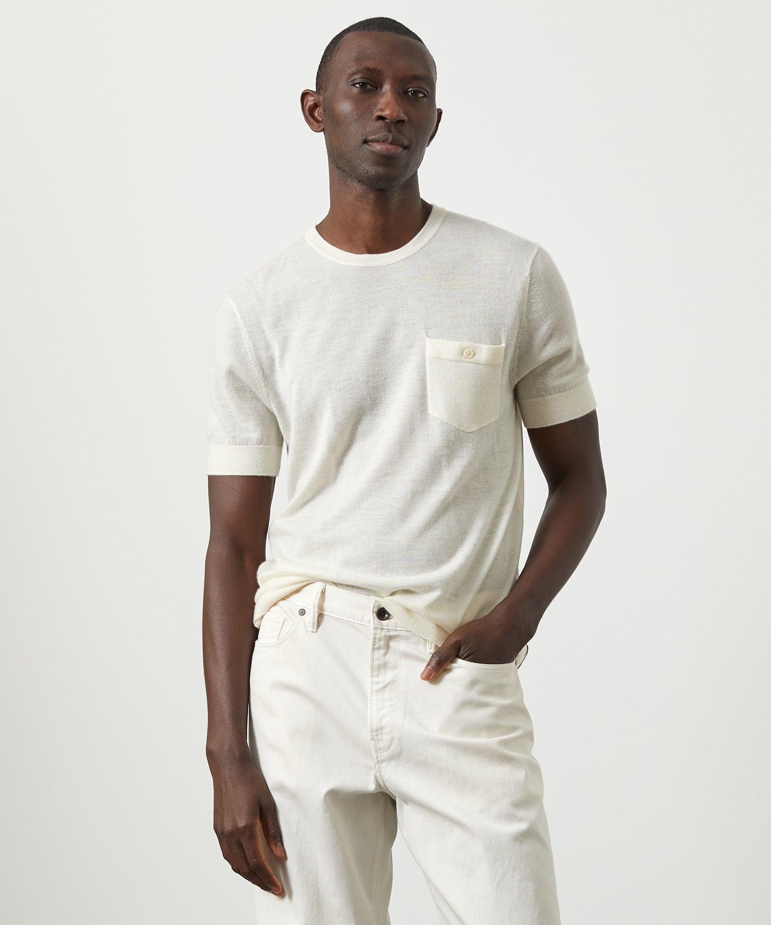 Premium Cashmere Pocket Tee Product Image