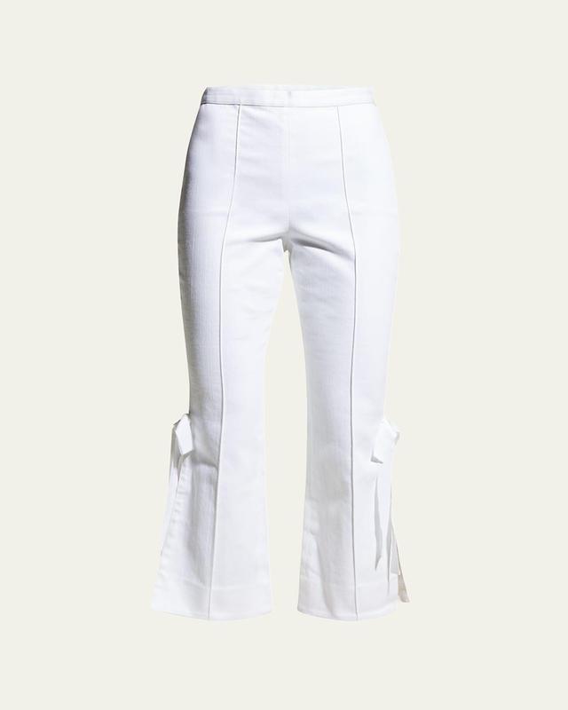 Cinq  Sept Lou Bow Detail Flare Leg Jeans Product Image