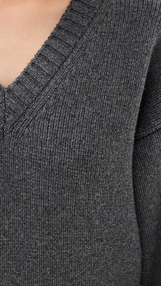 Róhe Compact Knitted V Neck Sweater | Shopbop Product Image