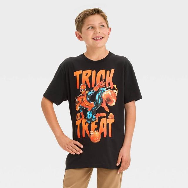 Boys Marvel Spider-Man Halloween Short Sleeve Graphic T-Shirt Product Image