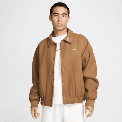 Nike Men's Solo Swoosh Wool Varsity Jacket Product Image