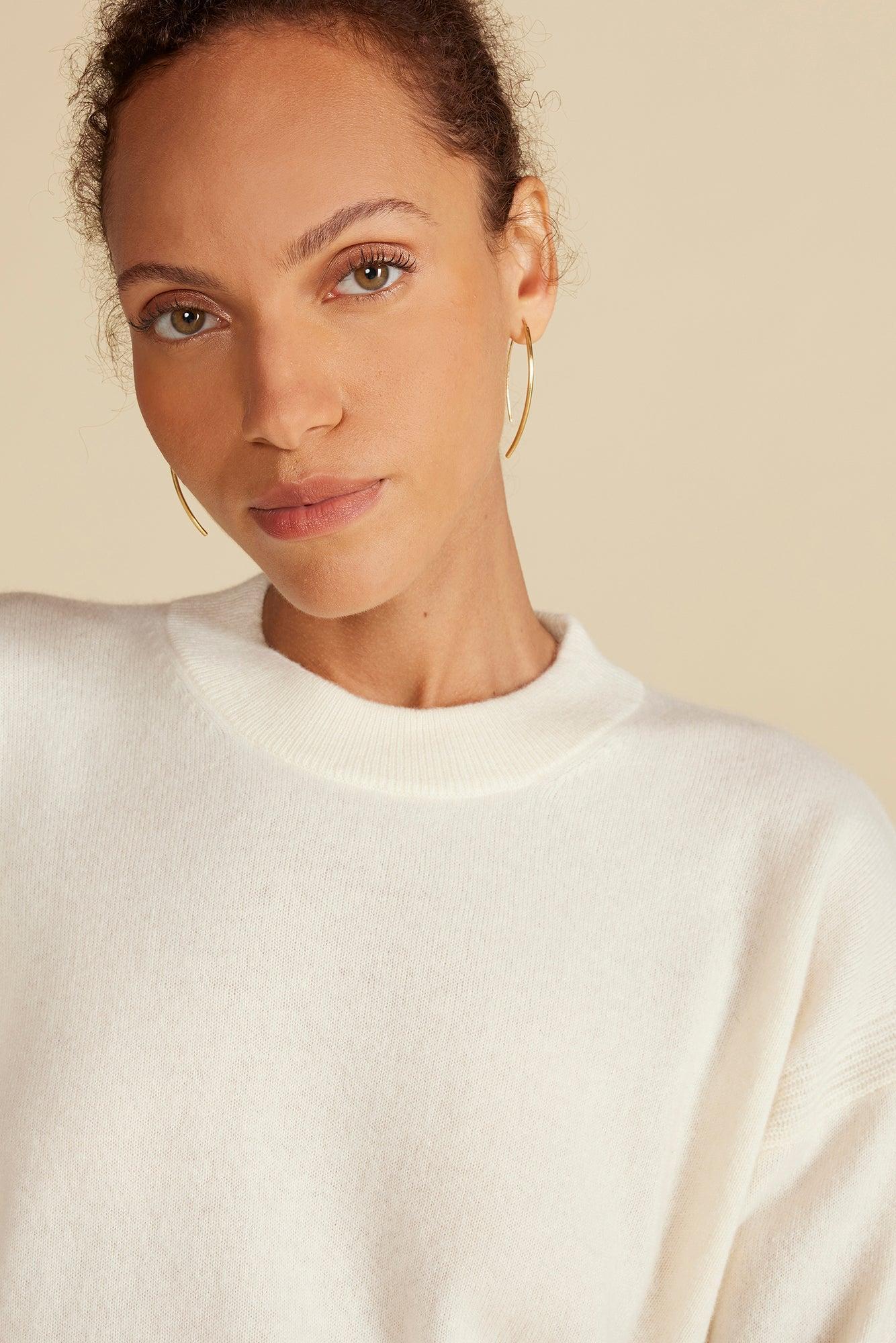 Pearl Cashmere Sweater - Ivory Product Image