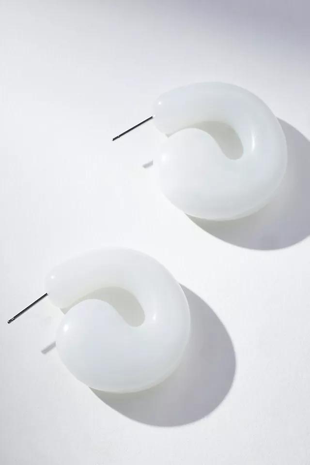 Squared Resin Hoop Earrings Product Image