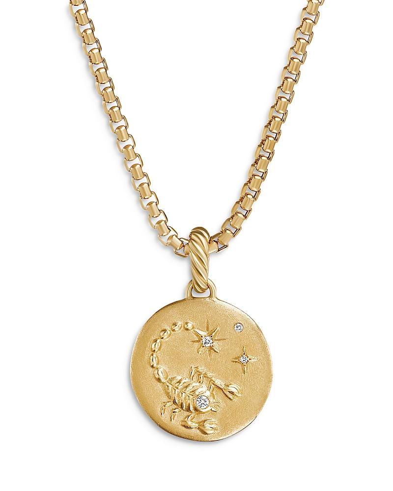 Womens Zodiac Amulet In 18K Yellow Gold With Diamonds Product Image