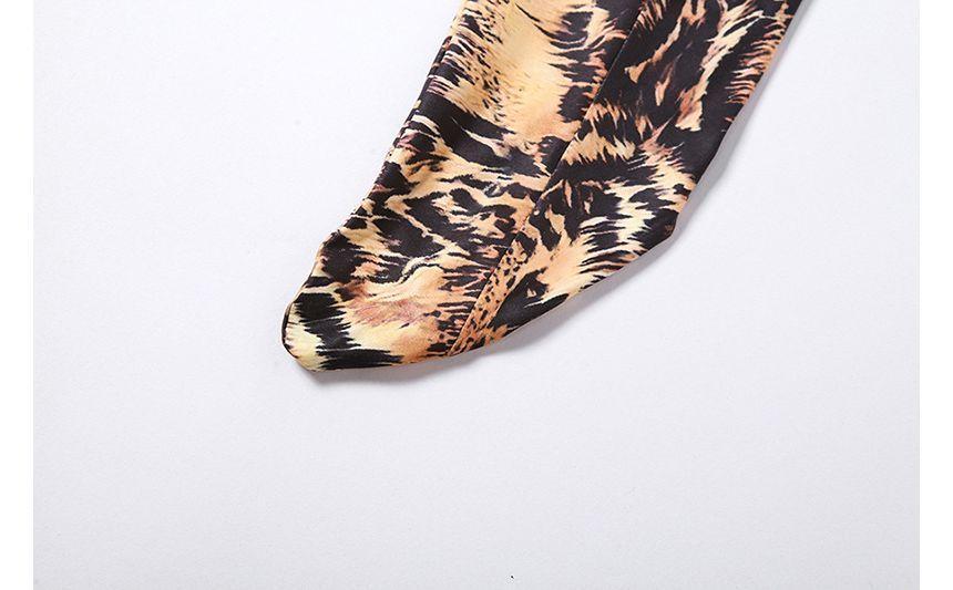 High Waist Leopard Print Tights Product Image