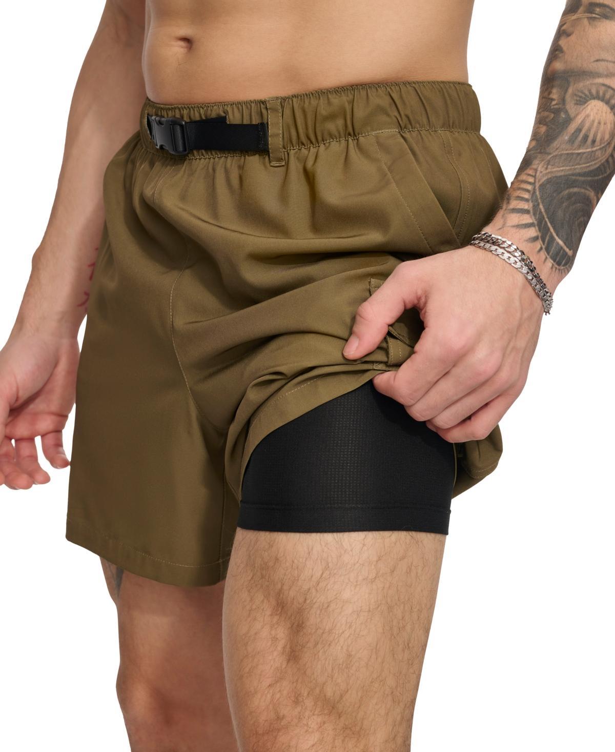 Dkny Mens Stretch Cargo Pocket Hybrid 5 Volley Shorts Product Image